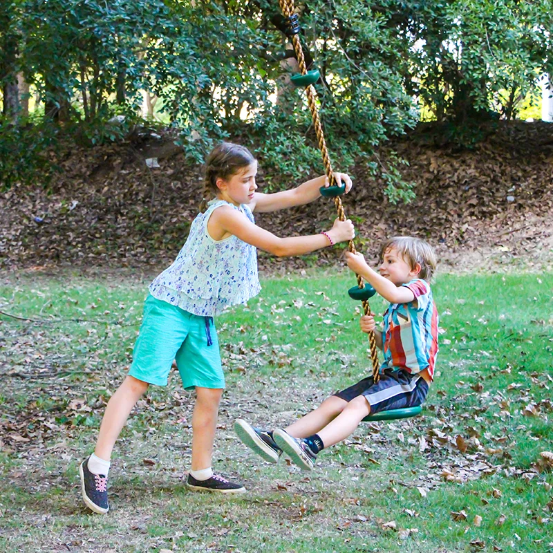 

Outdoor Backyard Tree Swing Climbing Rope with Platforms Kids Disc Swings Seat