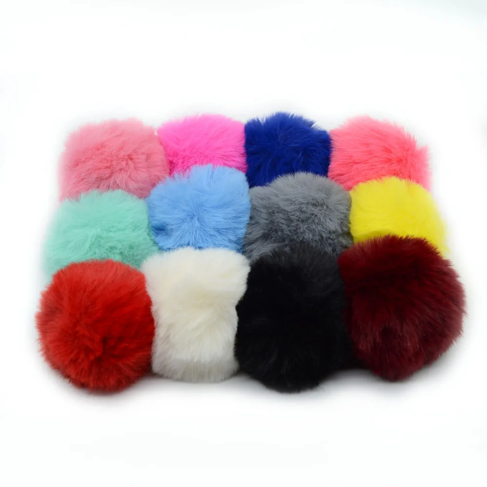 New Cheap Wholesale Custom Faux Rabbit Fur Furry Ball Pom Pom for Diy Hats Christmas Indoor Fighting Balls