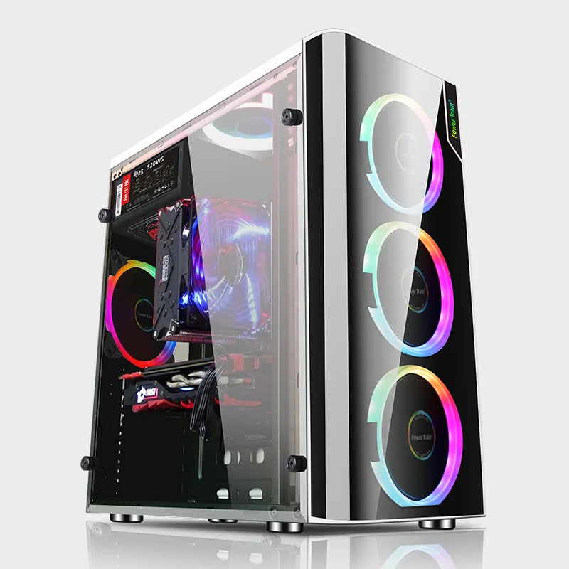 

Amazon Best Selling Glass Panel Gaming High Fractal Era Dual System Cylinder Pc Caterpiller Computer Case, White