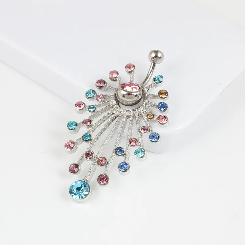 

Fashion Medical Sexy CZ Wholesale Surgical Steel Crystal Navel Rings Belly Button Ring Body Piercing Jewelry Body