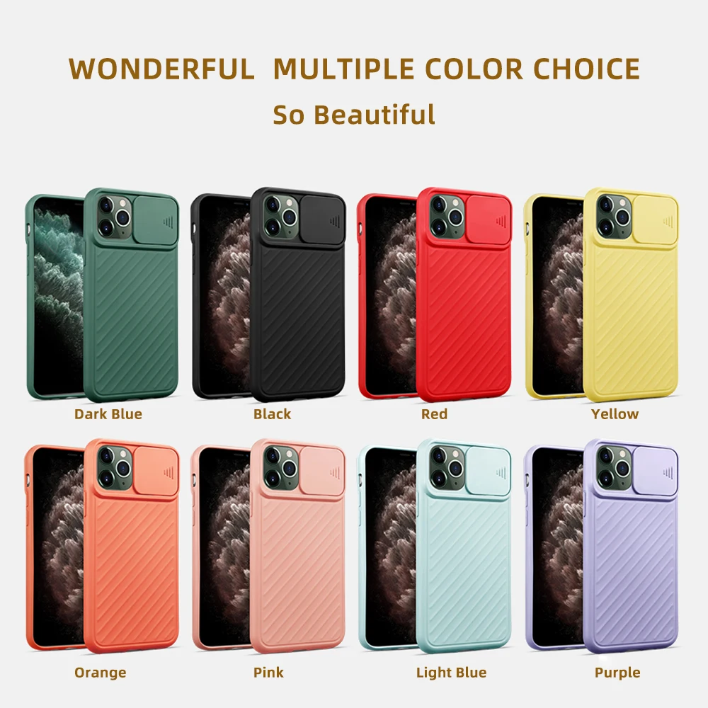 

Full Shockproof Lens Slide Silicone Camera Protective Soft TPU Mobile Phone Case For Iphone 11 Pro Max X XR XS, See the attached