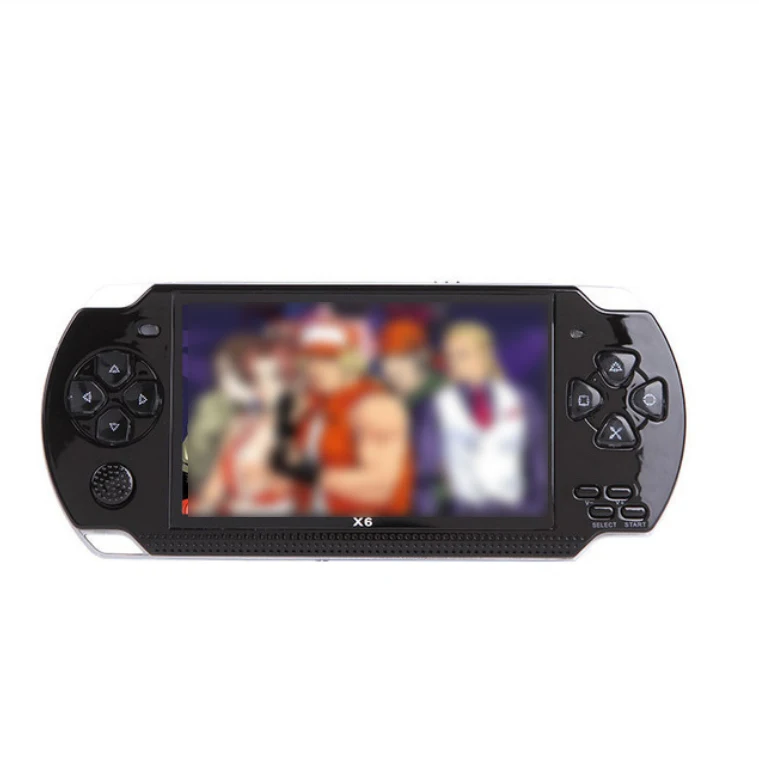 

Handheld X6 Game Console 4.3 inch 8G Easy Operation screen MP3 MP4 MP5 Game player support for psp game camera video e-book, 3 colors