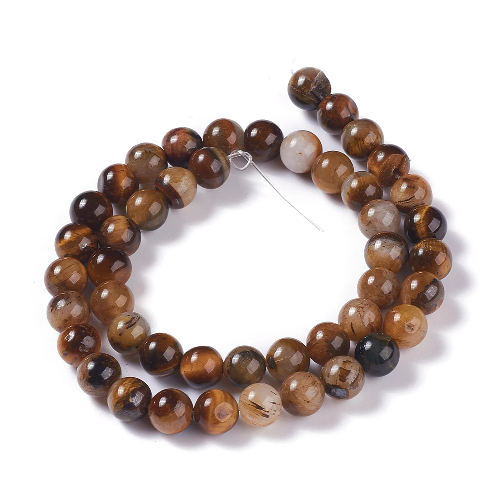 

PandaHall 8mm Grade B Round Natural Yellow Tiger Eye Beads