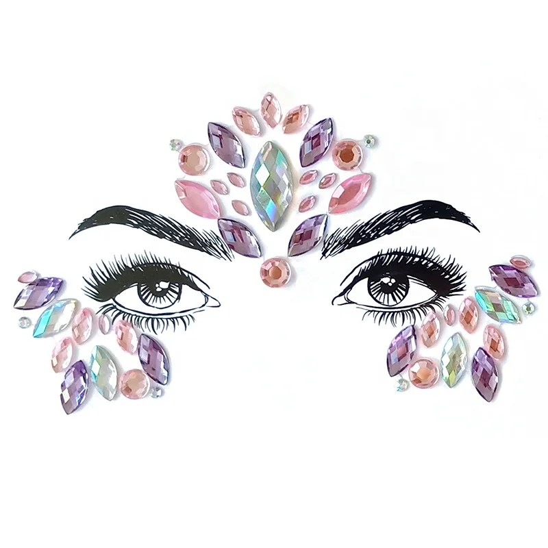 

Eco-friendly Face Sticker Rhinestone Stickers Body Gems Temporary Tattoo Sticker