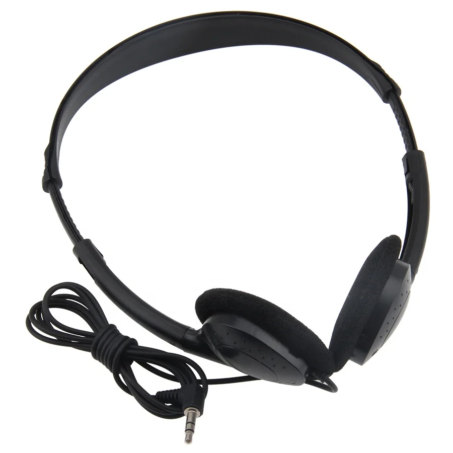 

Black Disposable Earbud Headphone for School Airplane Hospital Students Kids and Adults