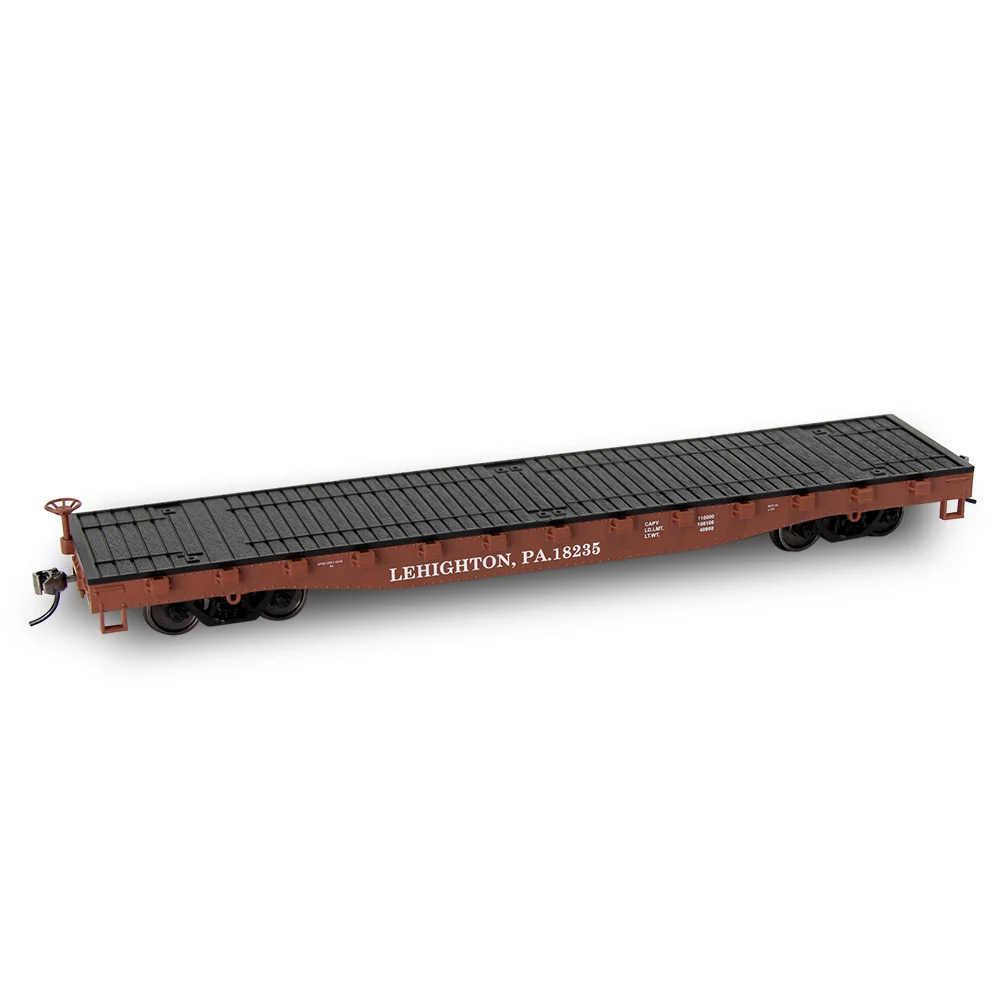 

C8741 HO Scale 1:87 52' Flat Car Flatbed Transporter 52ft Model Train Container Carriage Freight Car