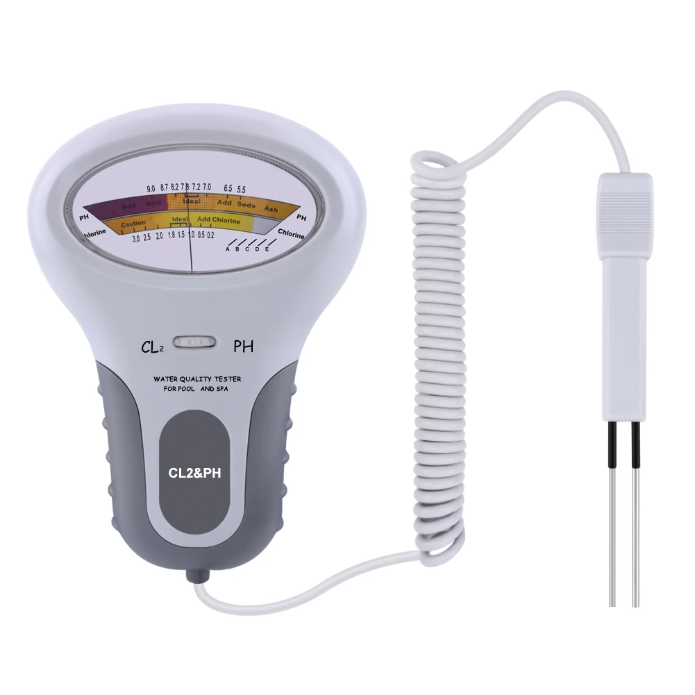 

CL2&PH Tester Portable Residual chlorine detector Water quality analyzer for Drinking water Spa Swimming Pool aquarium