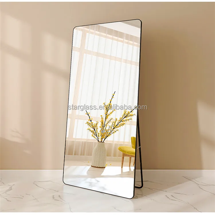 

Factory wholesale metal framed full length mirror standing floor mirror customized