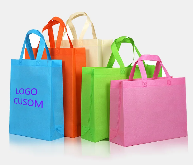 

Wholesale recyclable non-woven shopping bag Promotional Non-woven Tote Shopping Bag with Custom Logo, Customized