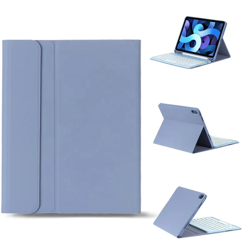 

Wireless keyboard auto sleep wake PU leather case for iPad 10.9 Air 4