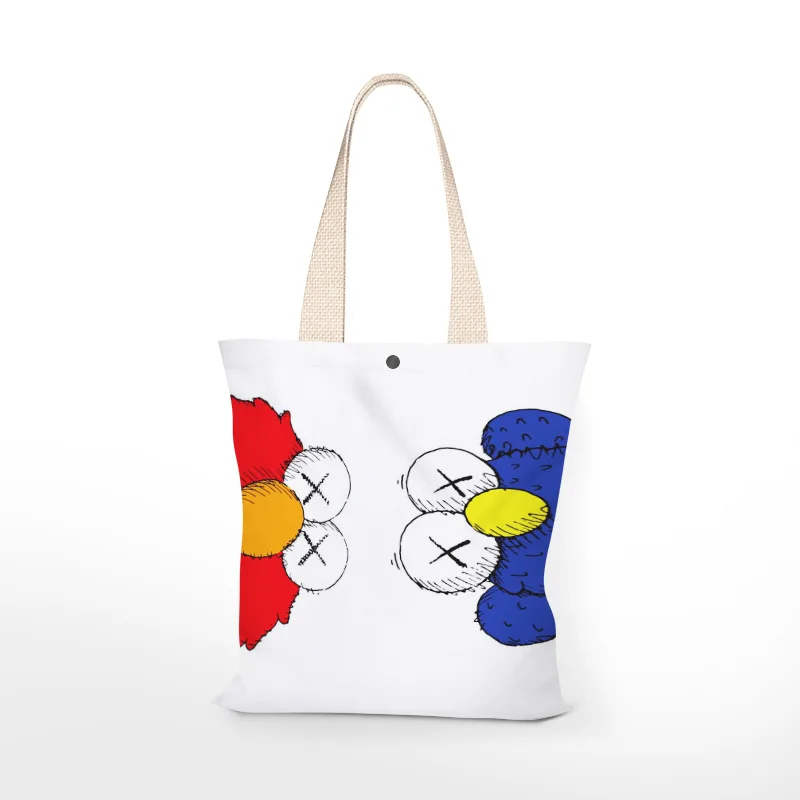 

customized recycle organic cotton canvas tote shopping bag with colorful print logo SEDEX and BSCI ISO supplie