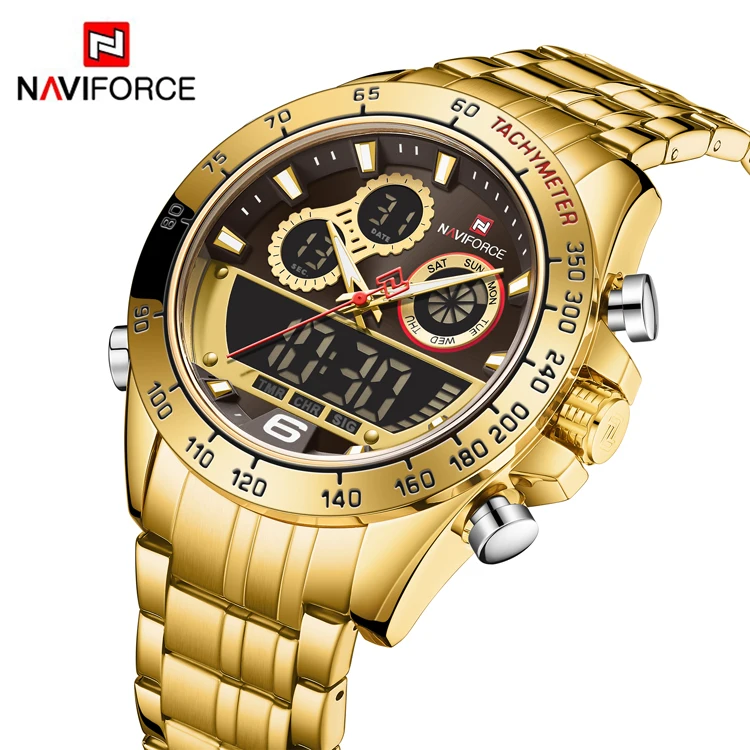 

NAVIFORCE 9188 Luxury Gold Watches Military Sport Quartz Digital Chronograph Wrist watch Waterproof Clock Male Relogio Masculino