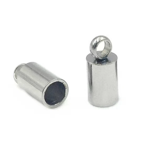 

Stainless Steel Column Cord Ends 2mm 3mm Column Leather Cord Terminators End for DIY Jewelry Making