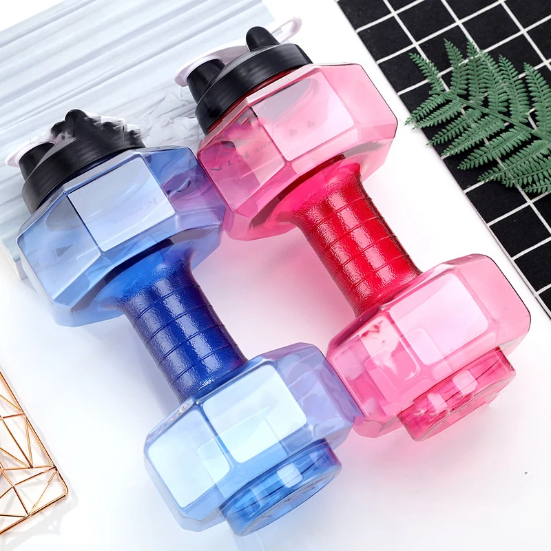 

Outdoor creative training gym sports water jug plastic dumbbell 2600ml large capacity fitness water bottle wholesale in summer