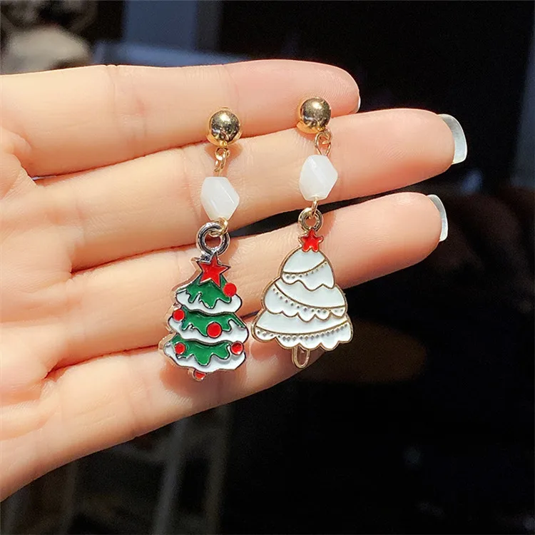 

2021 Christmas New Products Earrings Creative Christmas Snowflake Bell Christmas Earrings