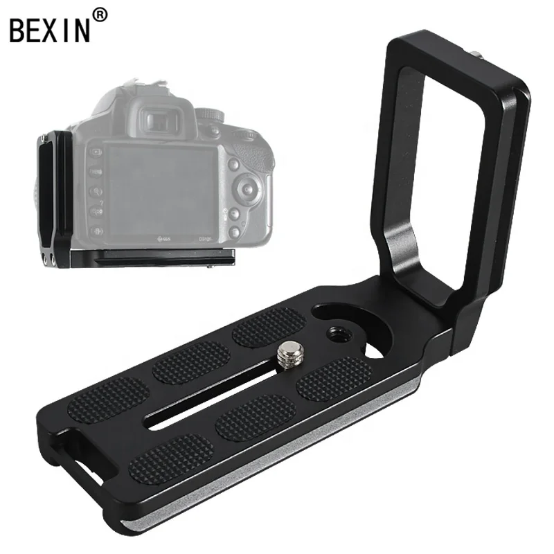 

BEXIN Vertical Clapboard Camera Accessory Stand Tripod Quick Release L Plate for Canon and Nikon DSLR Cameras, Balck