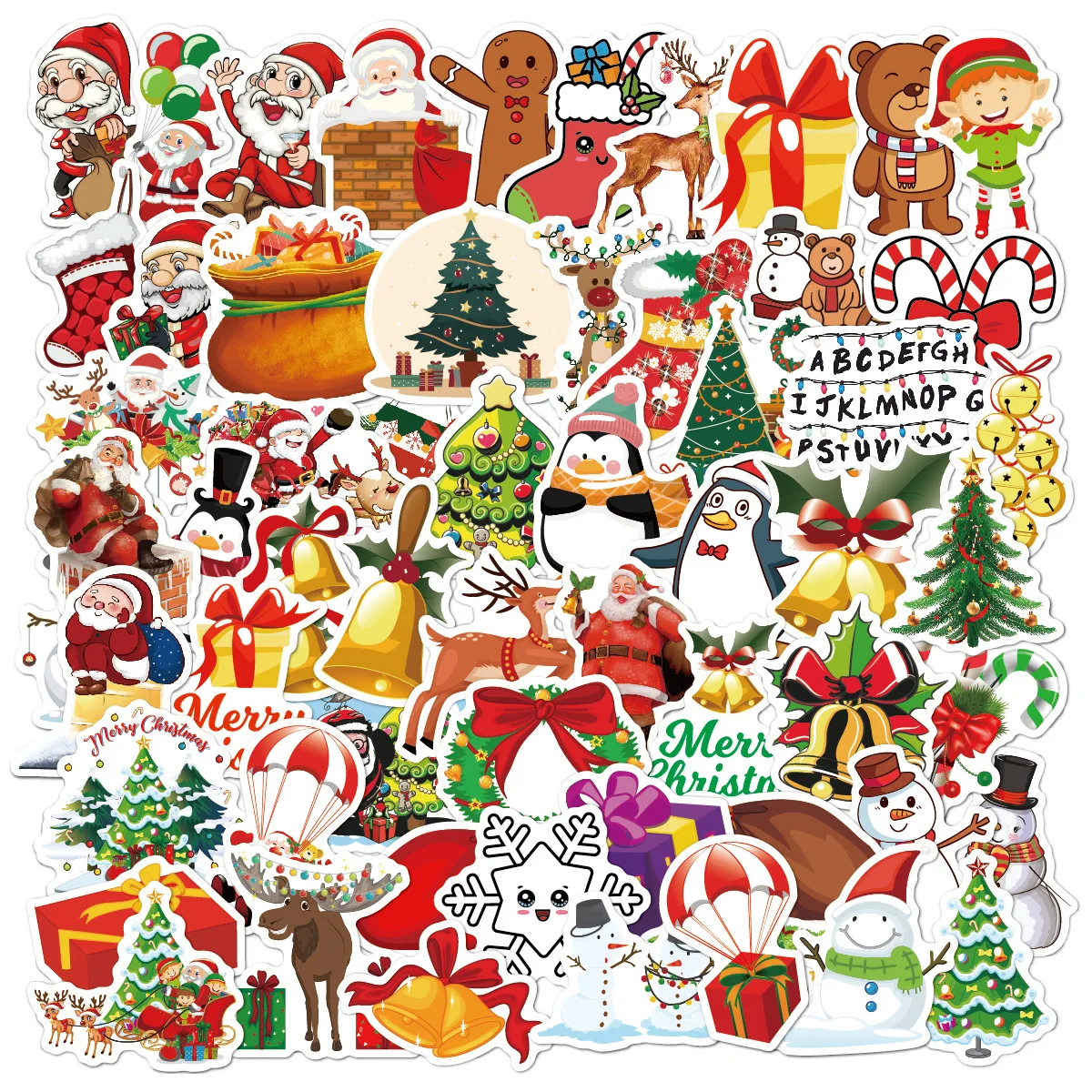 

Christmas Stickers Santa Snowflake Stickers for Kids Merry Christmas Decorations Stickers for Envelopes Gifts Tags Crafts