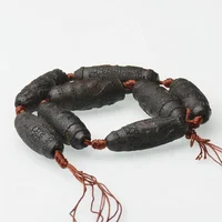 

Black Tibetan Agate Dzi Beads