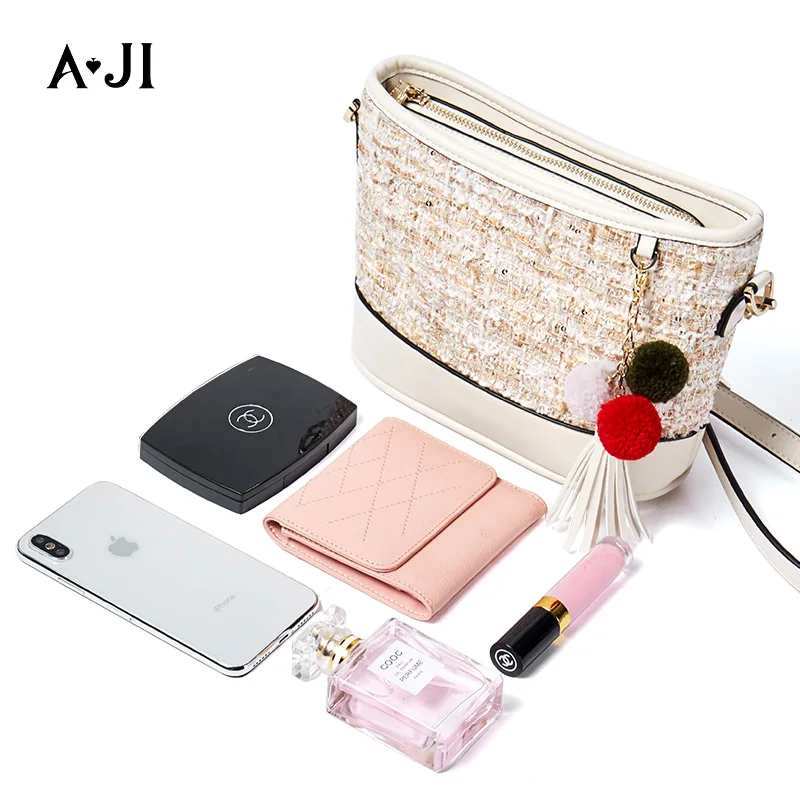 

AJI fashion design factory price 2020 totes women shoulder handbags bags women handbags purses, Can be customized