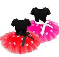 

2019 cute children toddler baby girl birthday party mickey minnie mouses tutu dress skirts with headband