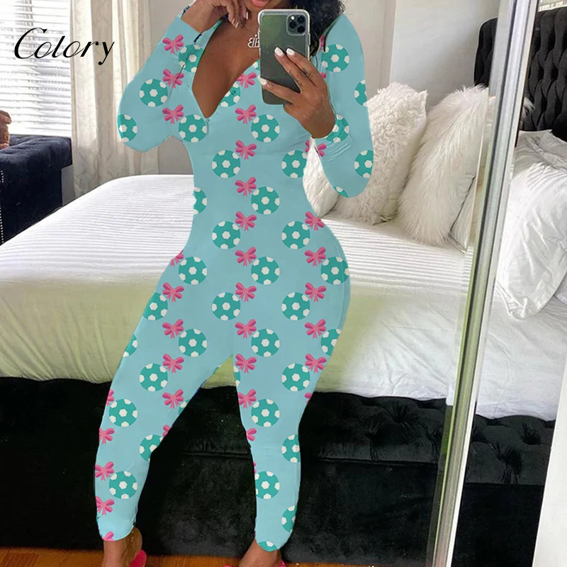 

Colory Custom Adult Cartoon Print Open Butt Onesie, Picture shows