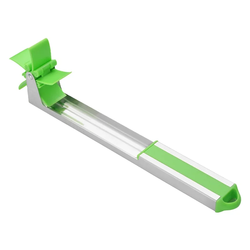 

2021 Watermelon Slicer Tongs Plastic Windmill Cantaloupe Cutter Fruit Watermelon Cubes Melon Corer Vegetable Cutter, Green