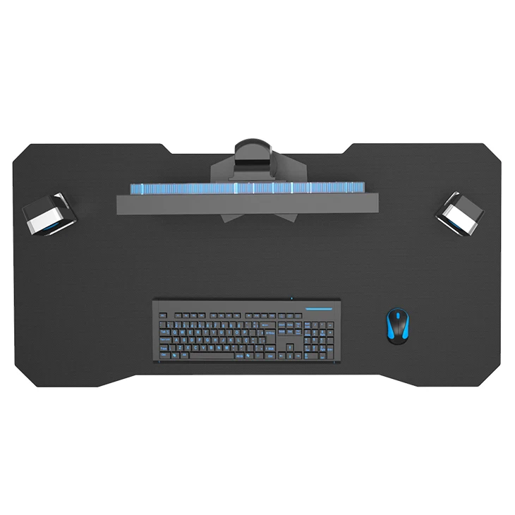 
R Shaped Computer PC Gaming Desk Gaming Table For Internet Cafe 