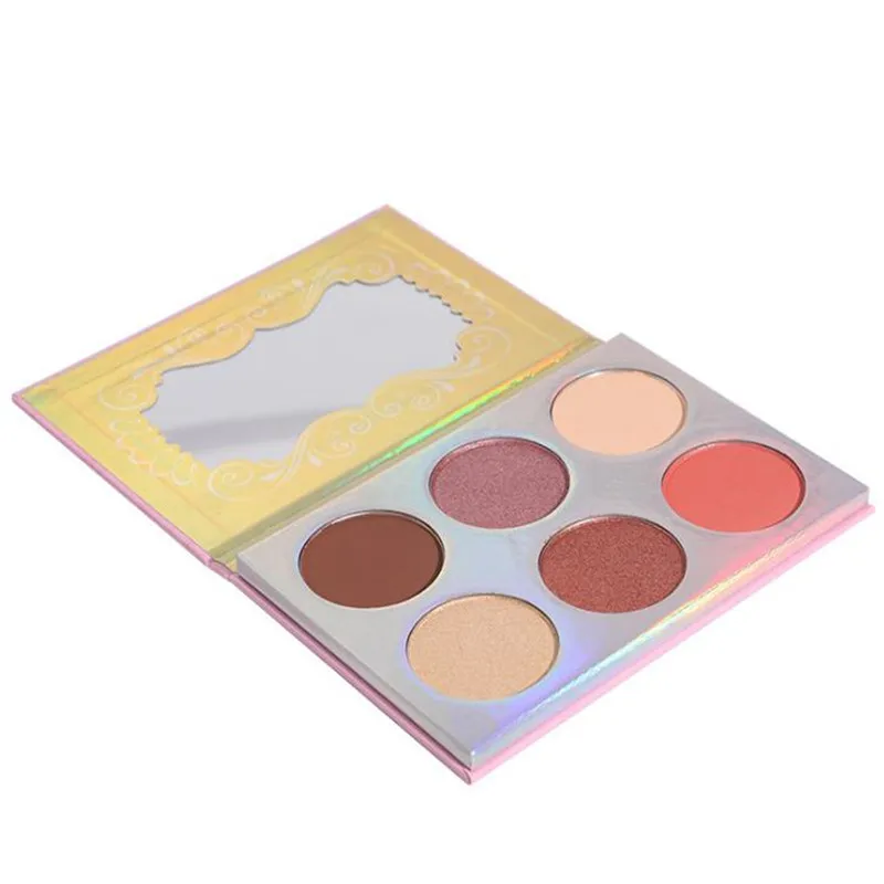 

Private label makeup palette diy 6 colors contour highlighter blushes palette