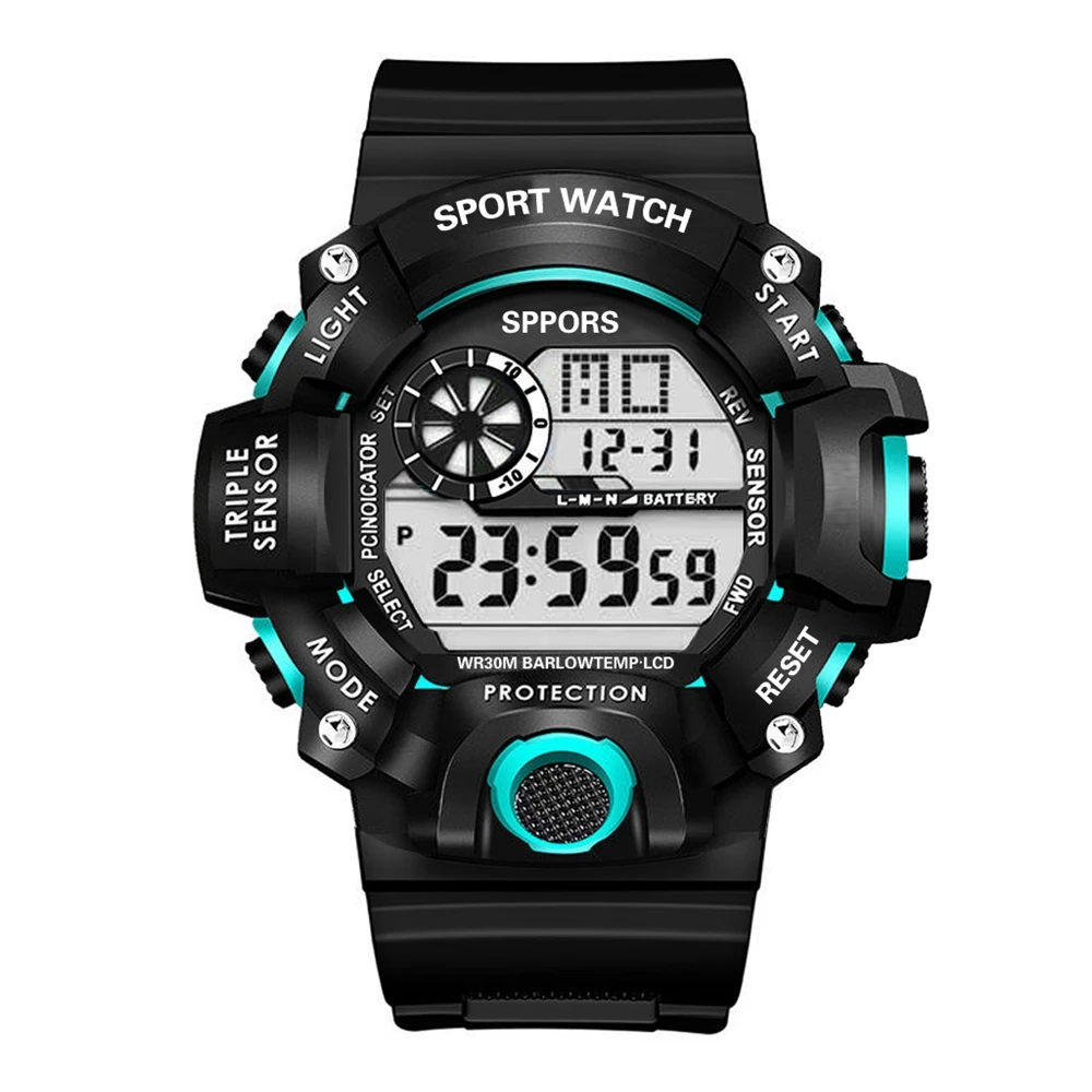 

Men's Sports Electronic Digital Watch Large Screen Sport Watch For Male Multi-Function Outdoor Waterproof Wristwatch