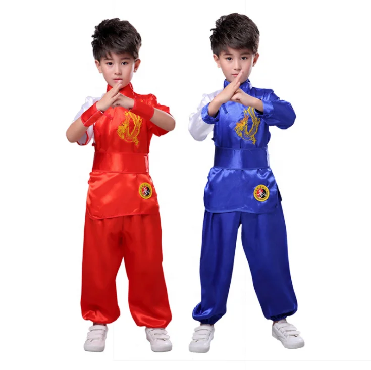 Cosplay Traditional Kids Chinese Costume Taichi Uniform Martial Arts Suits Kungfu Uniform Wushu Clothes Children Party Costume