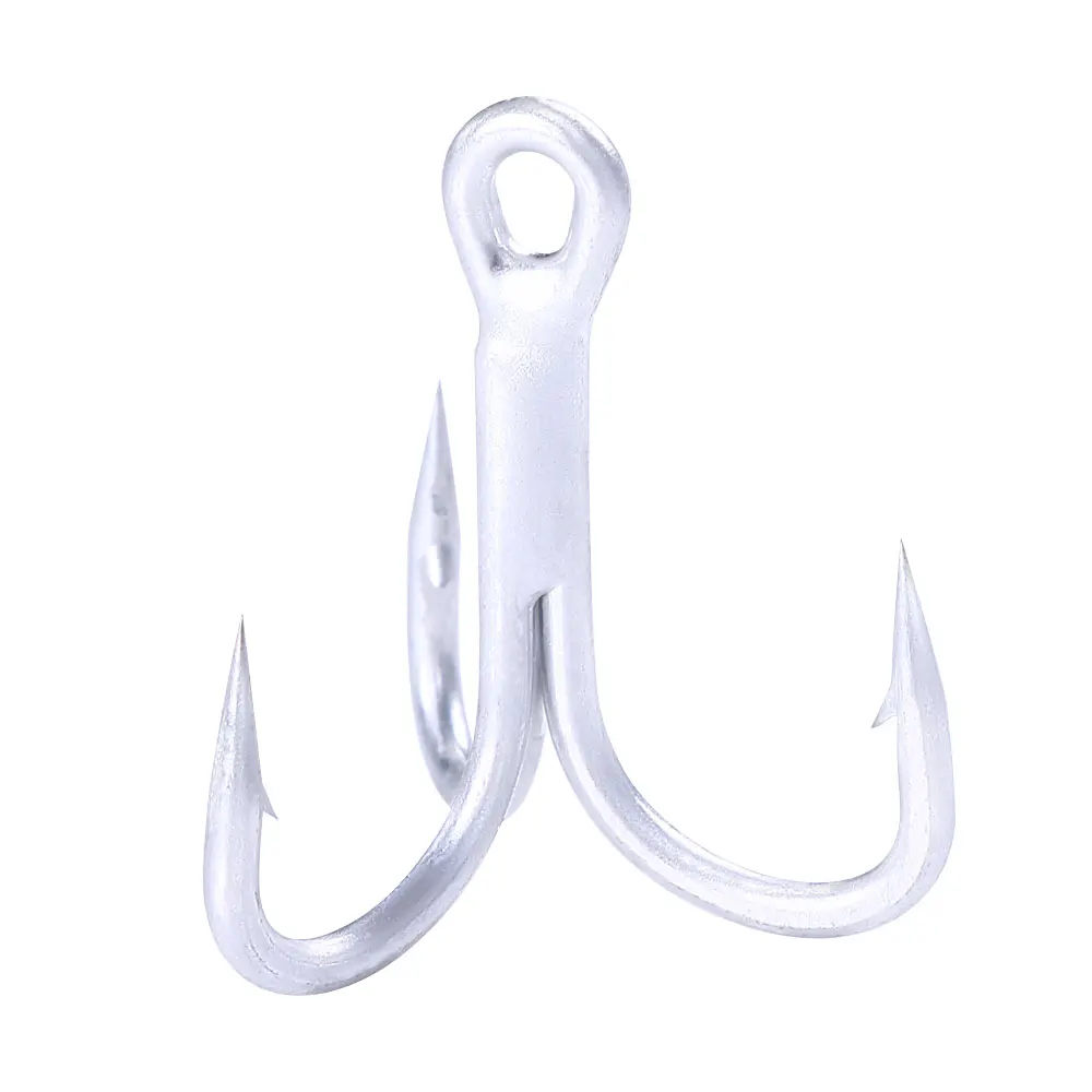 

wholesale hook high carbon steel fishing treble 4X hooks matt tin treble hook, 1color