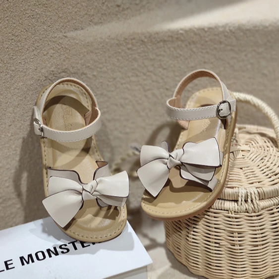

Bow tie big baby princess shoes with soft soles