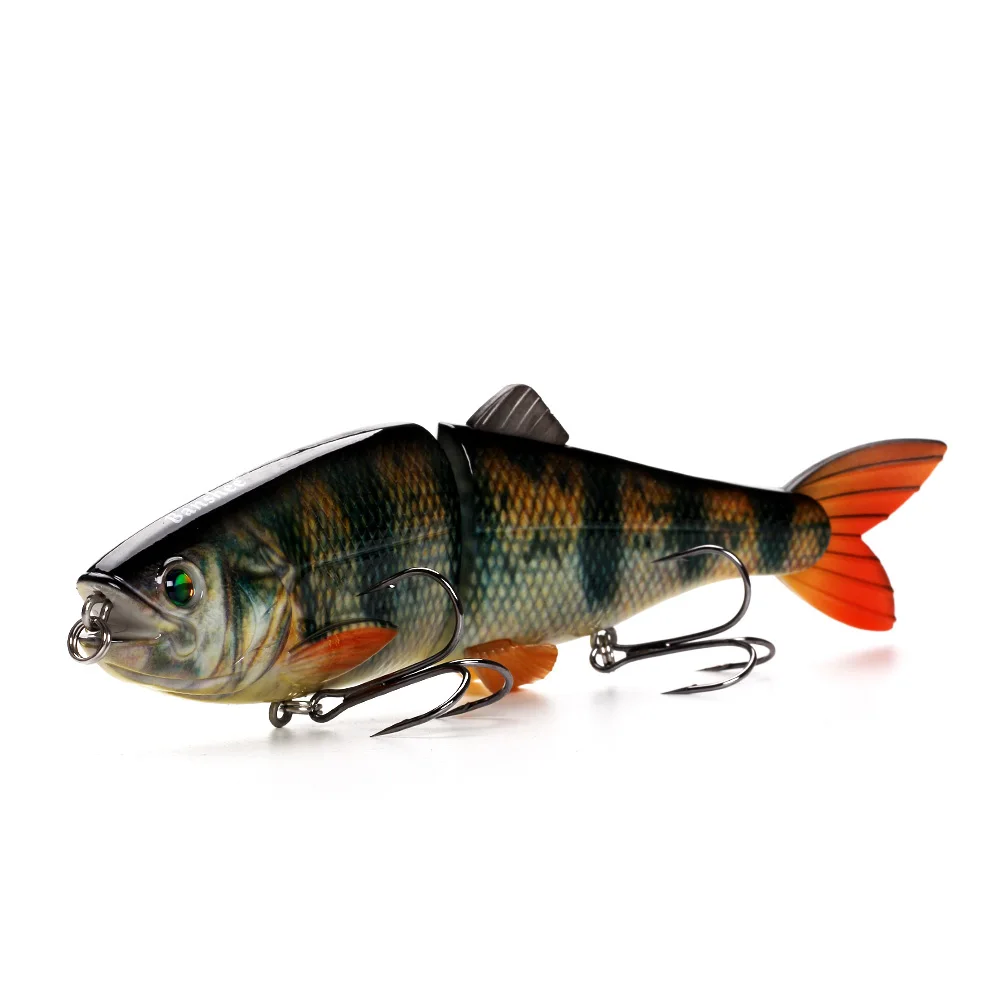 

2022Hot Double Jointed 3D Eyes Swimbait Lake River Ocear Fishing Lure ABS Plastic Firm Hook Colorful 90g/200mm Angling Tackle, 6colors