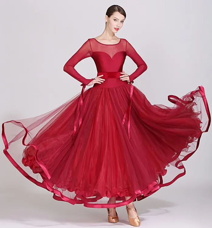 New Coming Elegent Long Evening Dresses High Quality Ballroom Dance Wear