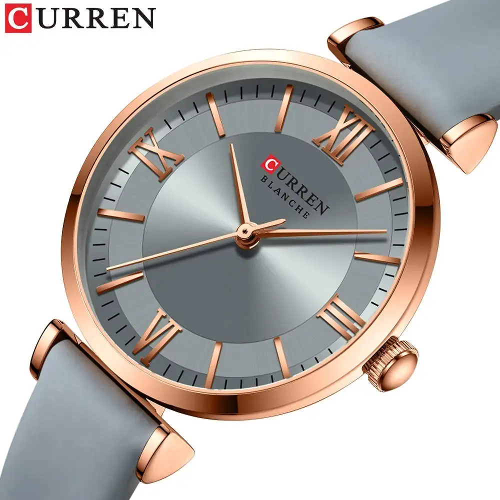 

Curren 9079 Women's Quartz Watches Leather Wristwatches Fashion Classic Clock Leather Strap Watch