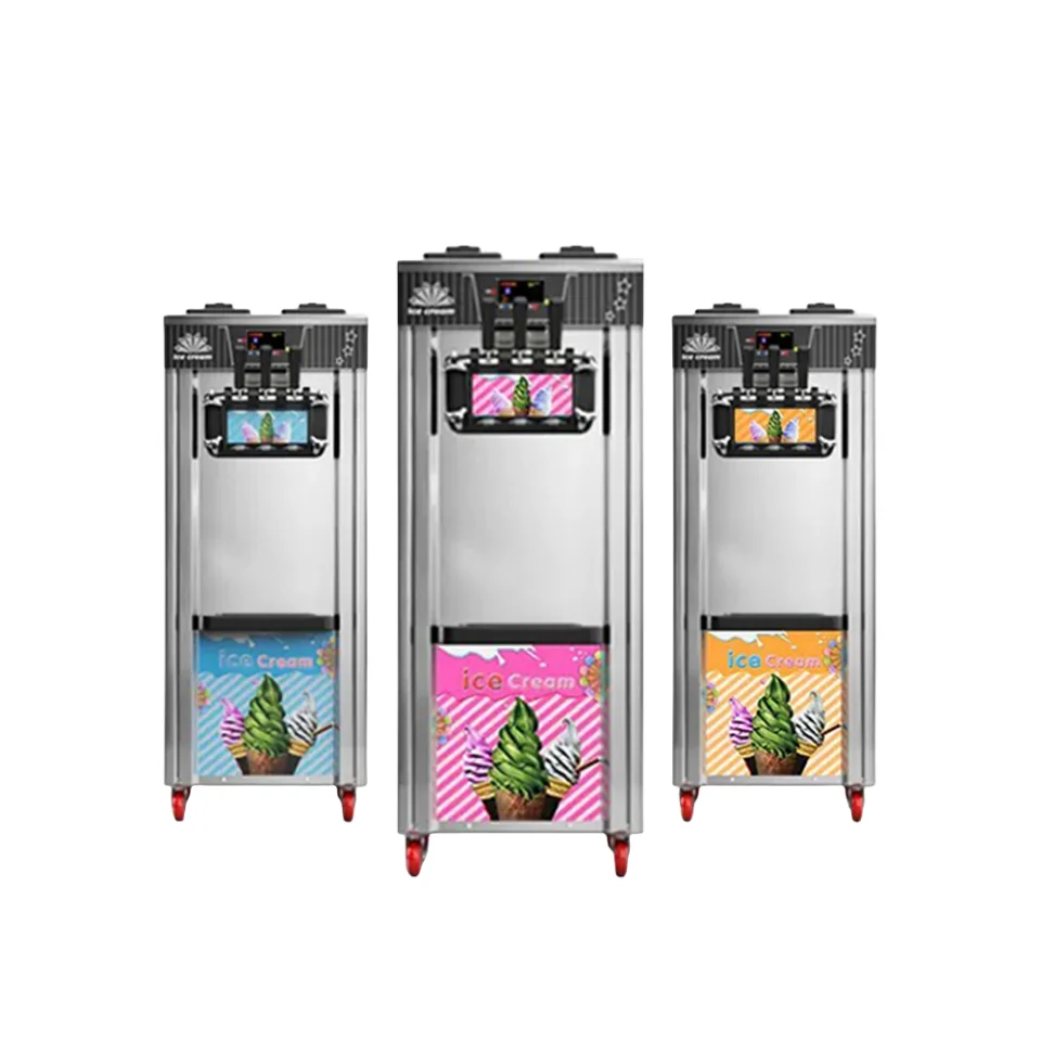 

Real Fruit Snack Automated Gelato Freezer Cone Making Creme Cornet De Glace Maker Industrial Continuous Hard Ice Cream Machine