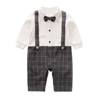 

Wholesale Boy Cotton Romper Overall Looking Onesie for Autumn Baby Jumpsuit