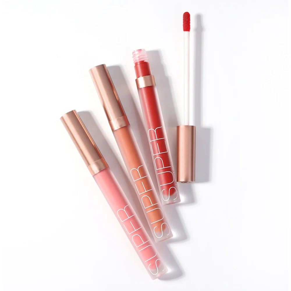 

New 12 Color Velvet Matte Natural lip plumping gloss custom logo private