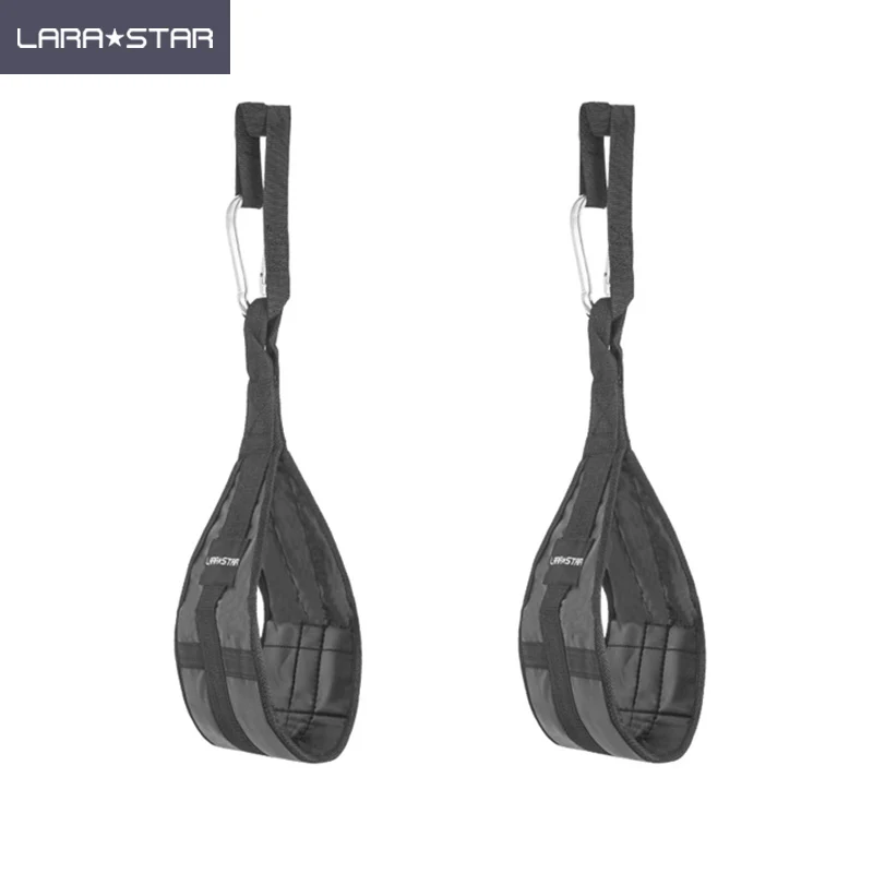 

Pair of Gym Hanging Ab Straps With Quick Locks Fitness Sling Abdominal Straps, Black