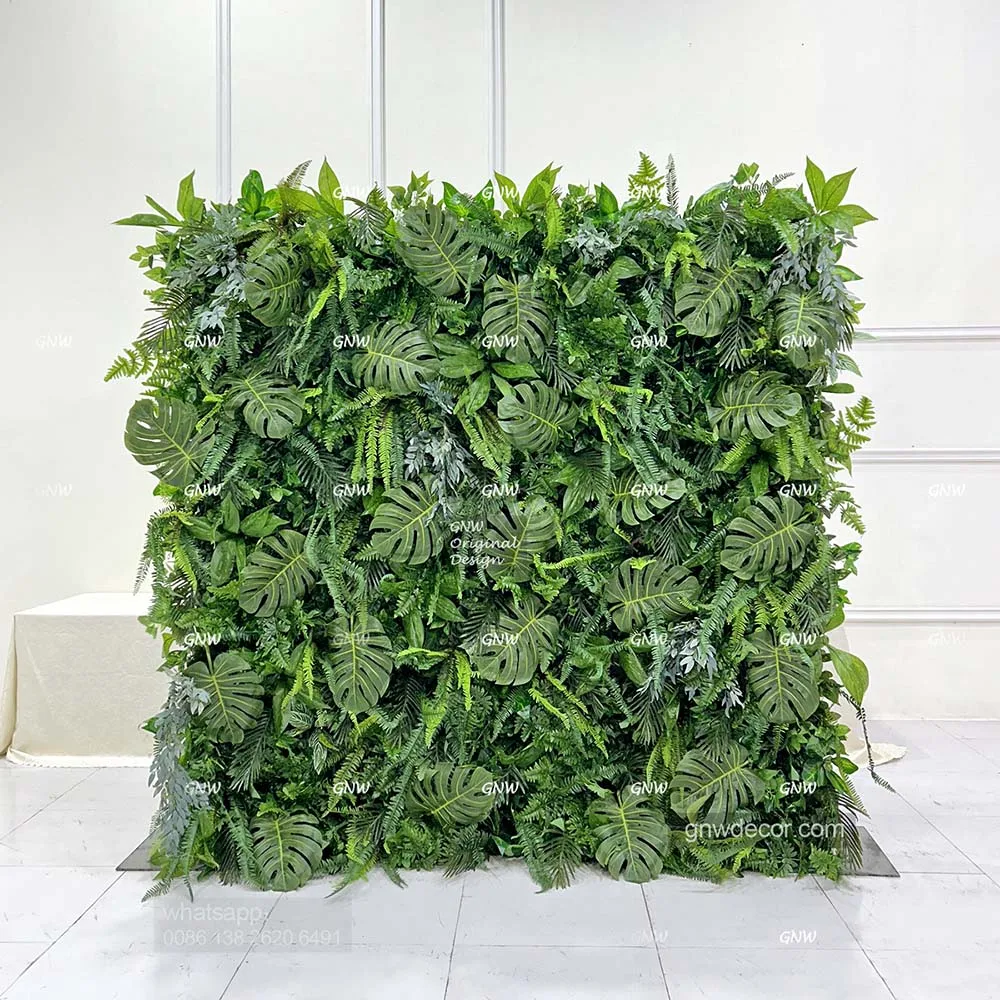 GNW 8ftx8ft Green Turf Flower Wall Custom Any Size Any Color Studio Restaurant Decoration Wedding Arrangement