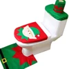 Christmas decoration articles for the elderly toilet set 3 sets of Christmas toilet cover