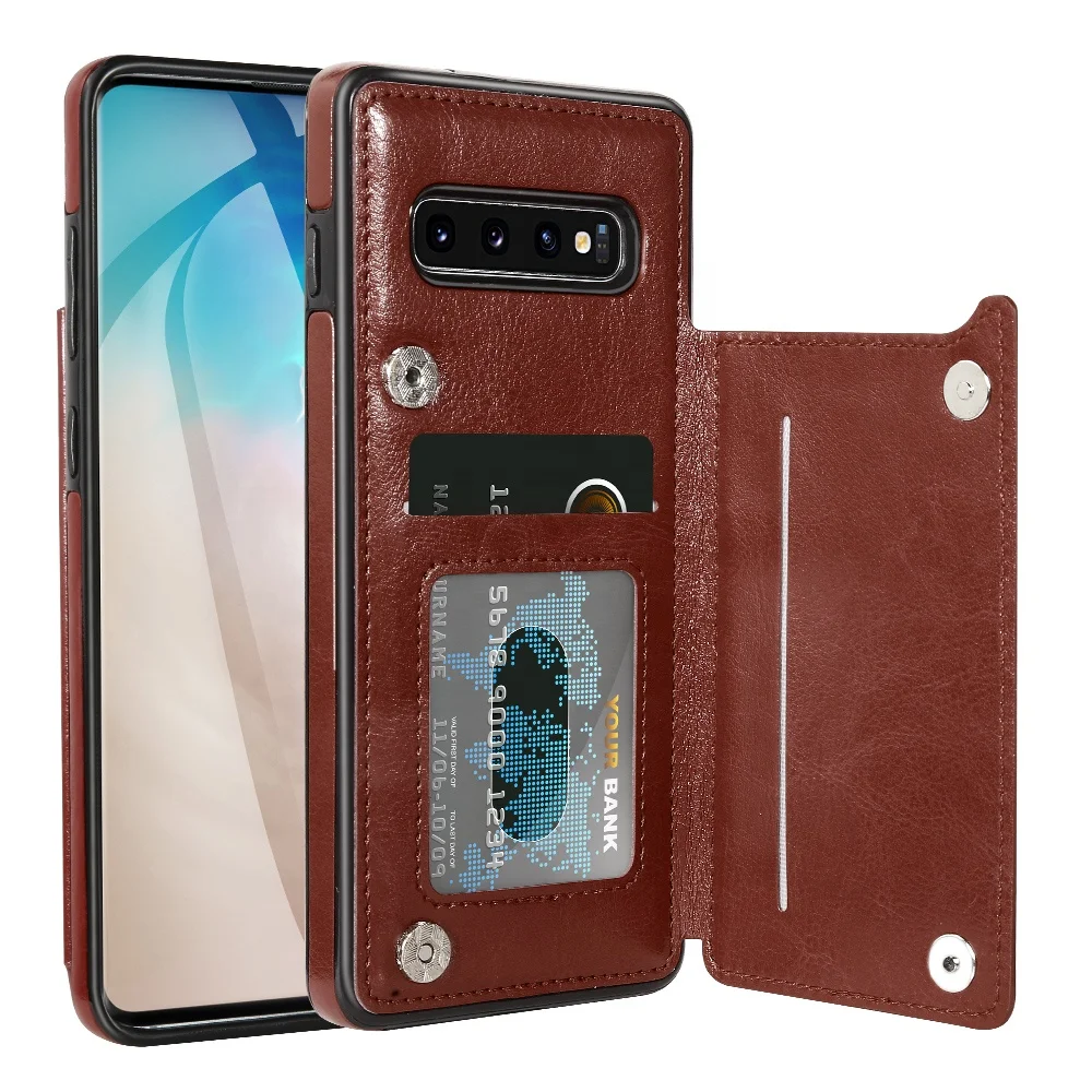 

Great Free Shipping RAXFLY Cell Phone Leather Flip Case Cover Mobile Phone Wallet Case For Samsung S10 Plus