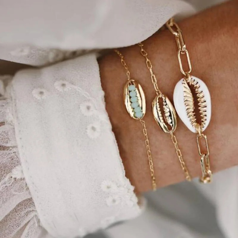 

Fashion gold Shell Bracelet Set for women wholesale N99081, Picture