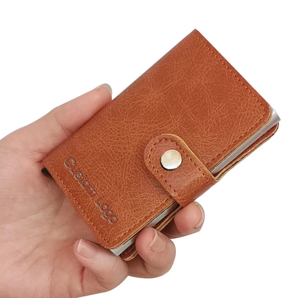 

Slim Rfid Blocking Factory Direct Custom Men Minimalist Real Genuine Pu Leather Wallet with Money Clip Card Holder