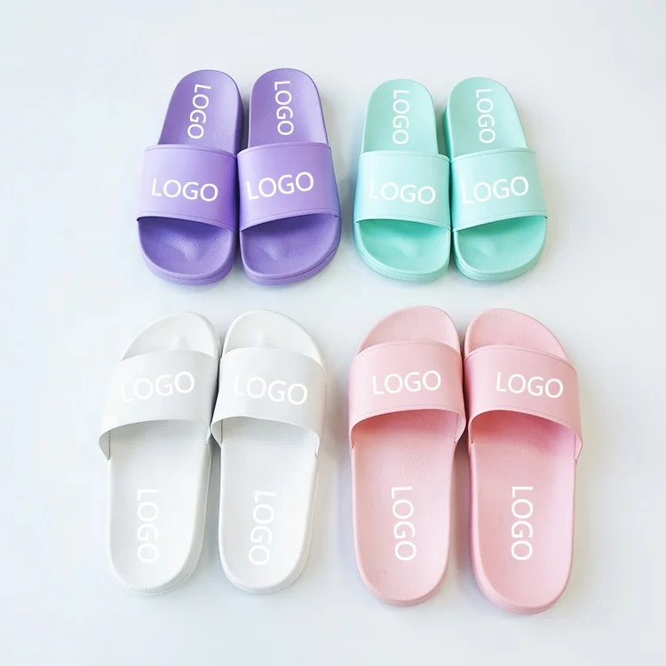 

free delivery low MOQ USA plus size beach Slip On Anti-Slip design females slipper Unisex slides footwear custom logo