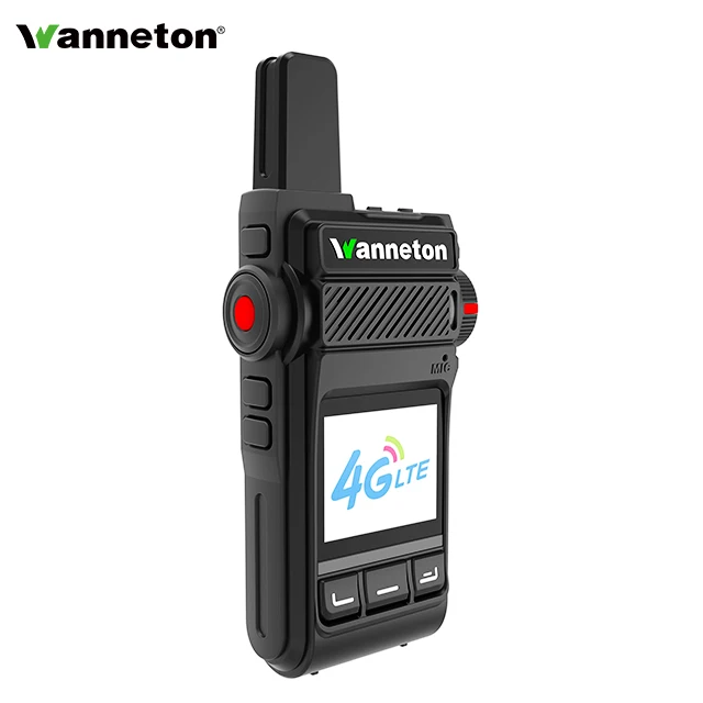 

Wanneton 3g 4G gsm wcdma Sim Card two way Radio walkie talkie poc GPS WIFI network radio transmitter, Black