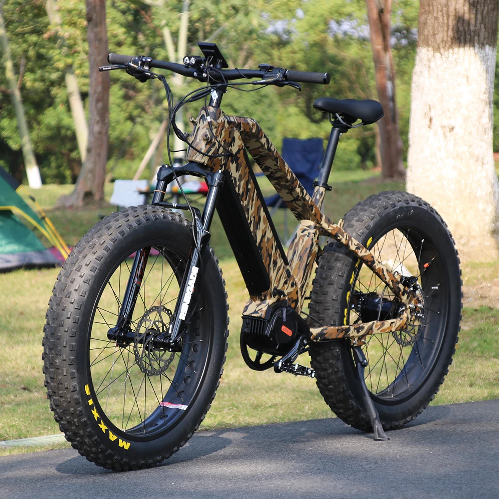 

48v hunting ebike bafang 1000w belt drive dual batteries electric bicycle 8fun G510 motor ebike