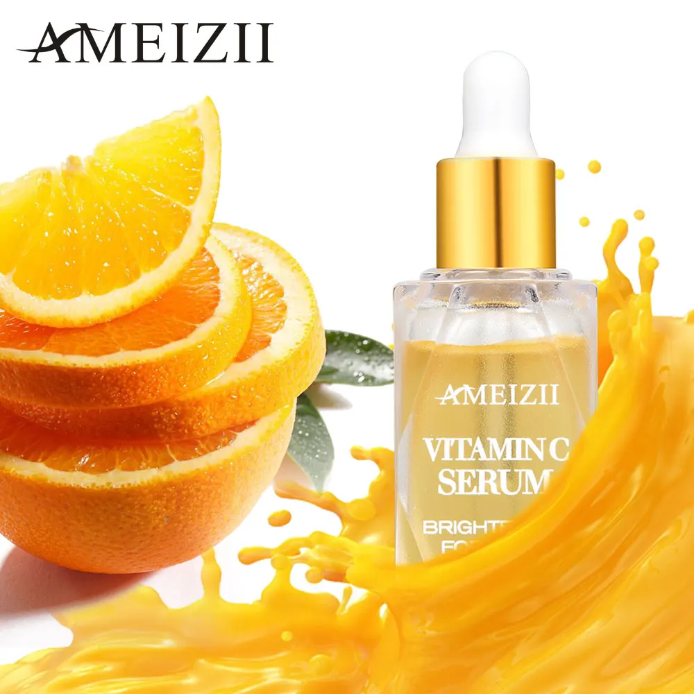 

AMEIZII Natural Organic Vitamin C Face Serum Moisturizing Anti Aging Whitening Hyaluronic Acid VC Skin Care Facial Essence