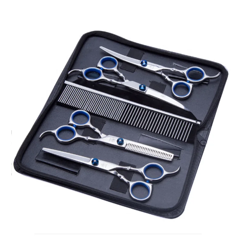 

Stainless Steel Pet Dogs Grooming Scissors Up Down Curved Shears Sharp Edge Animals Cat Hair Cutting Barber Cutting Tools Kit