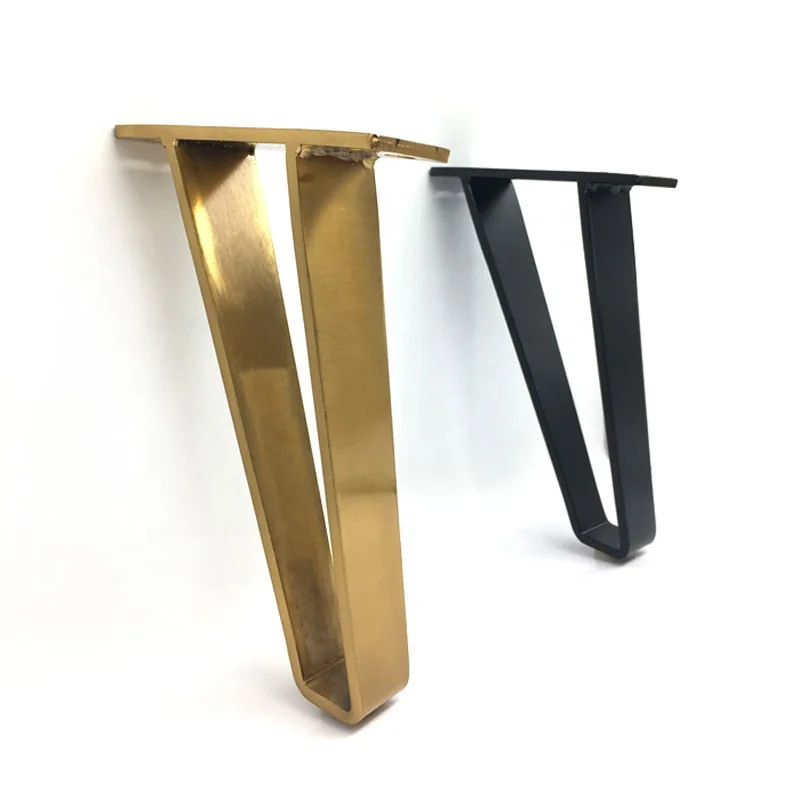 17 inches black gold metal table legs hairpin legs for bathroom shower cabinet  SL-179